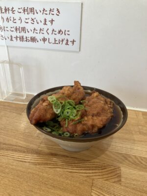 我孫子駅の唐揚げそば