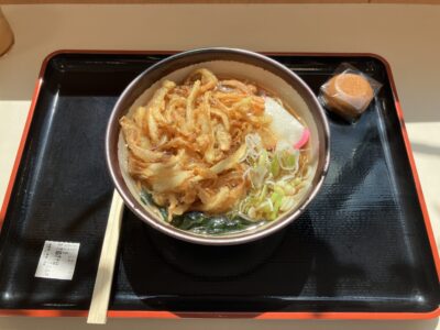 天ぷらそばとまんじゅう