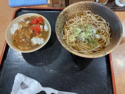 かけそばカレー丼セット